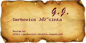 Gerbovics Jácinta névjegykártya
